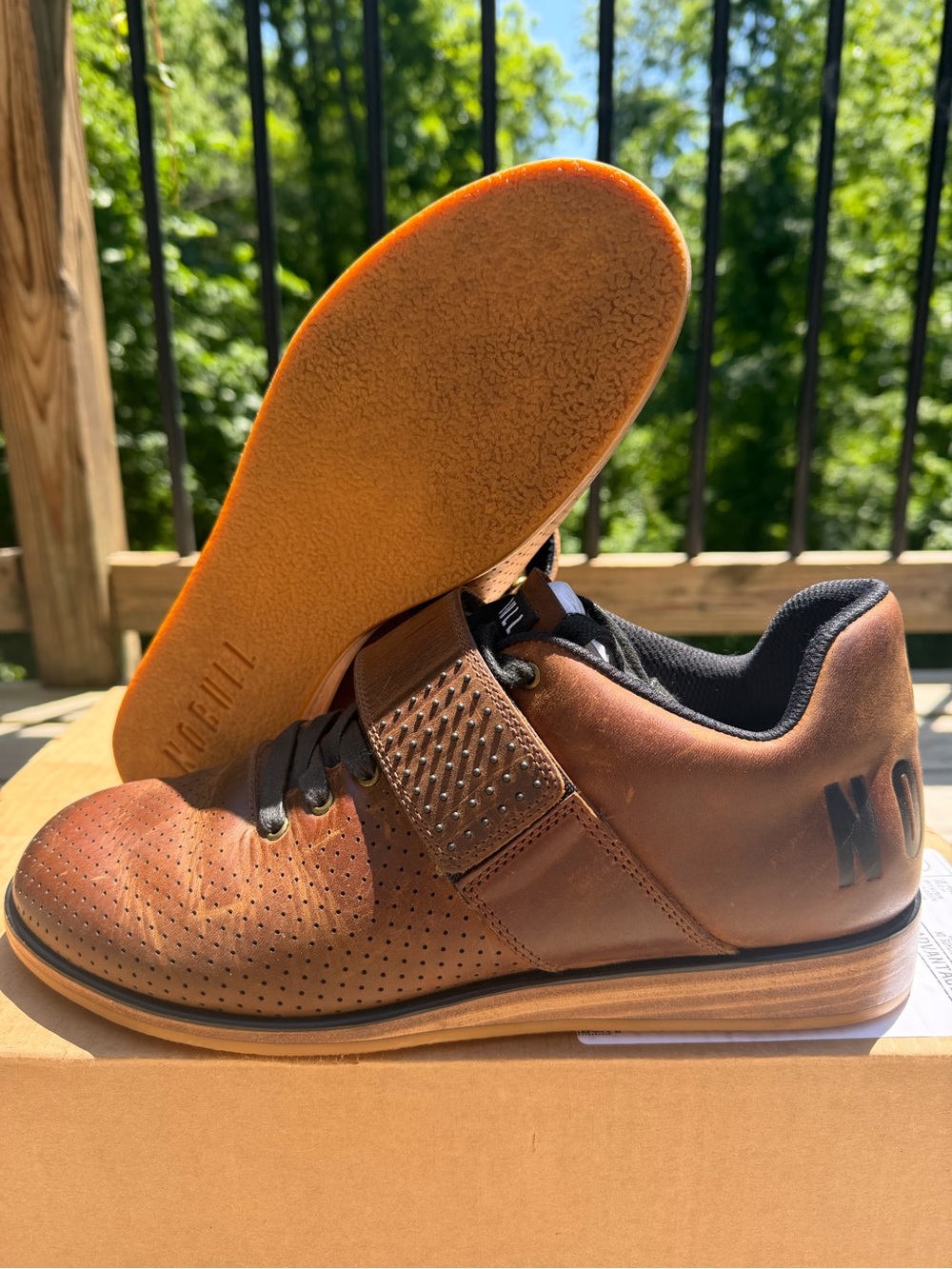 NoBull Brown Leather Lifter Weightlifting Shoes Sz 11 / W 12.5 CrossFit $299 🔥